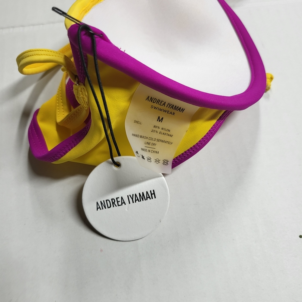 Andrea Lyamah Wasuki Beautiful Swimsuit Bra, Yellow, orange and purple - Picture 6 of 10